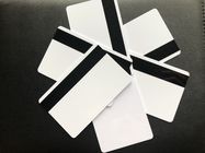 Biglietti da visita di plastica lucidi bianchi in bianco del PVC con Hico 85.5x54x0.76mm magnetici