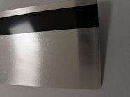 Carta materiale del membro del PVC spazzolata argento con la banda magnetica 85.6*54mm di HiCo