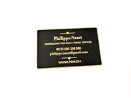 Stampa placcata del Silkscreen dell'oro di acciaio inossidabile di Matte Black Metal Business Cards